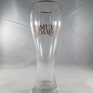 SAMUEL ADAMS ALE GOLD RIM TALL 20oz BEER GLASS